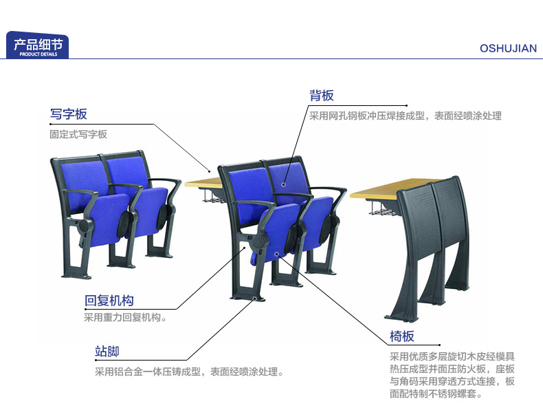 培訓椅、課桌椅、會議室排椅